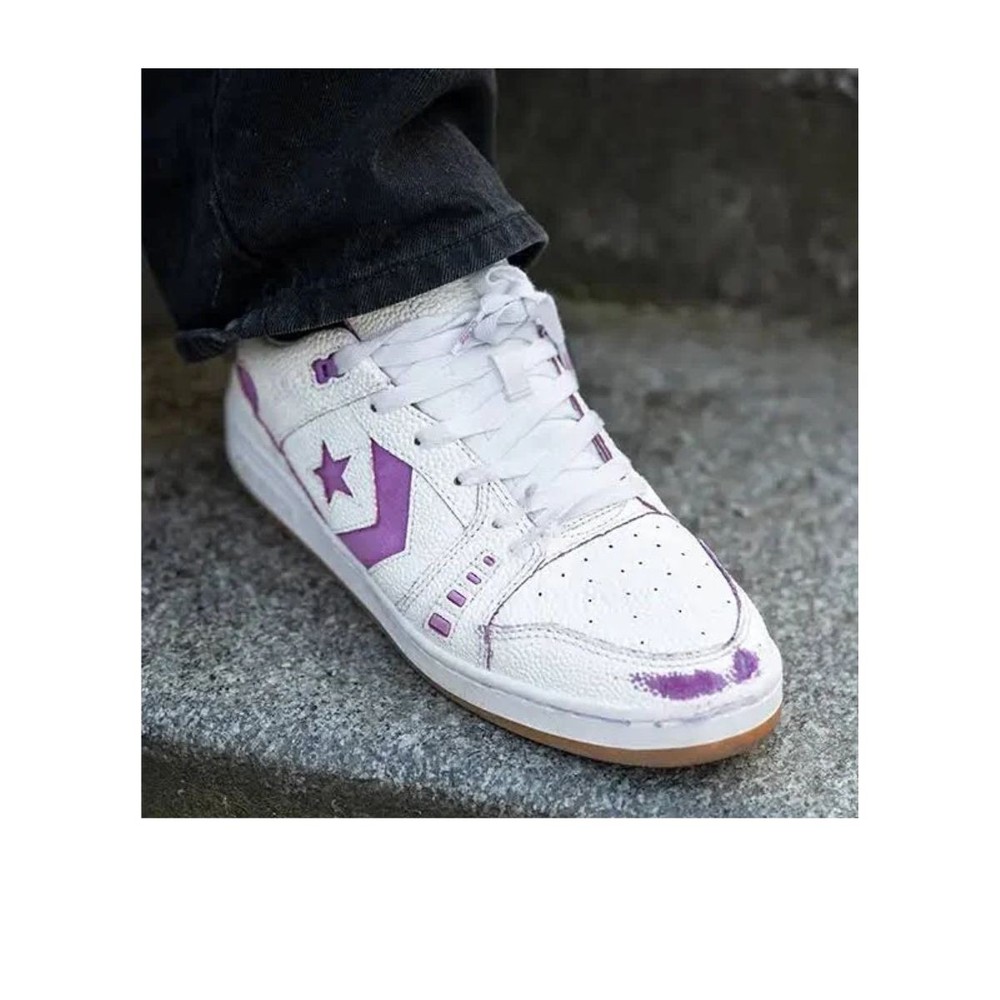 Tênis Converse AS-1 Pro OX White/Fuchsia Glow