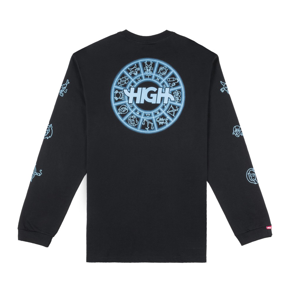 Camiseta High Manga Longa Zodiac Preto