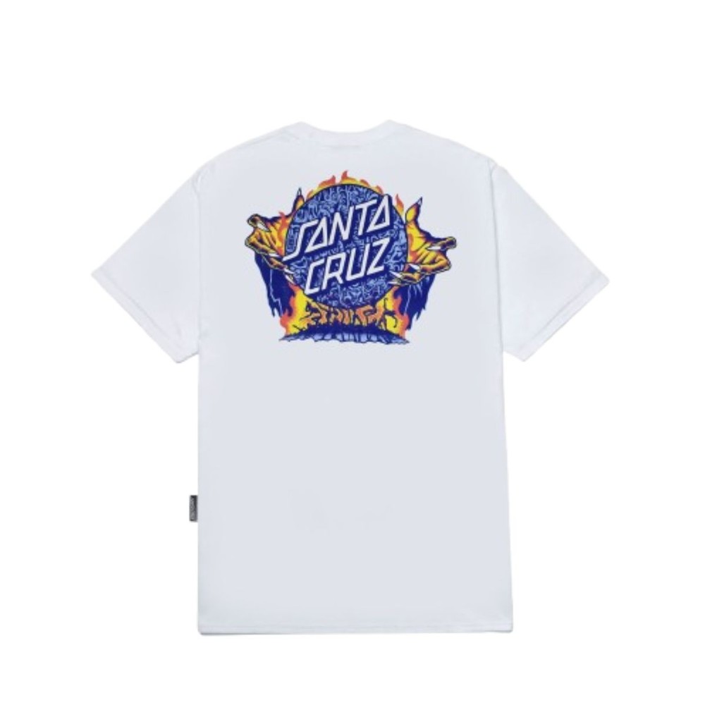 Camiseta Santa Cruz Knox Firepit Dot Branco