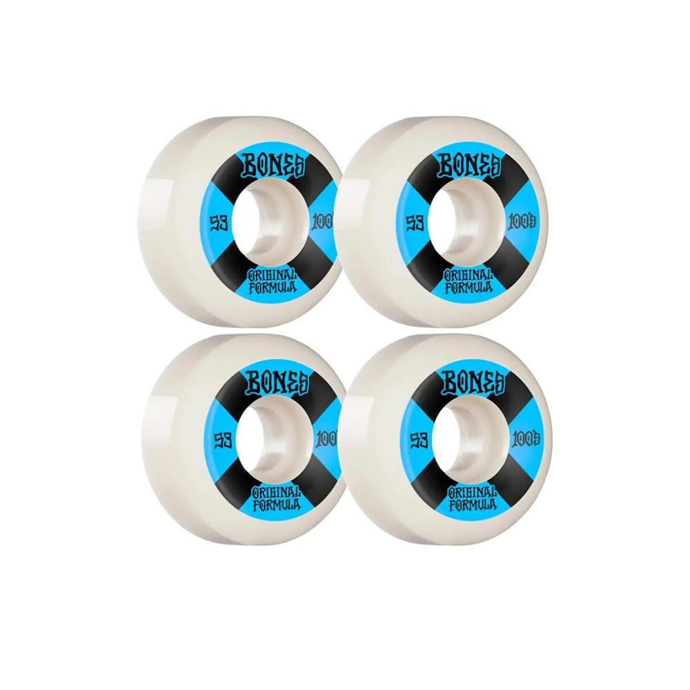 Roda Bones 53MM OG Formula V5 White Blue 