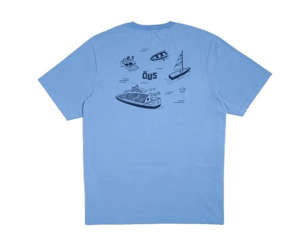 Camiseta Ous Imperial Barcos Azul Médio