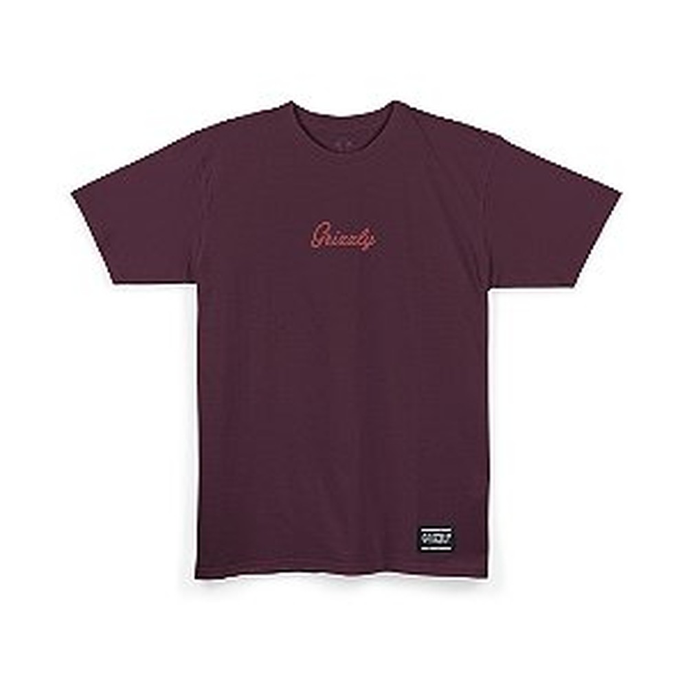 Camiseta Grizzly Mini Script Vinho