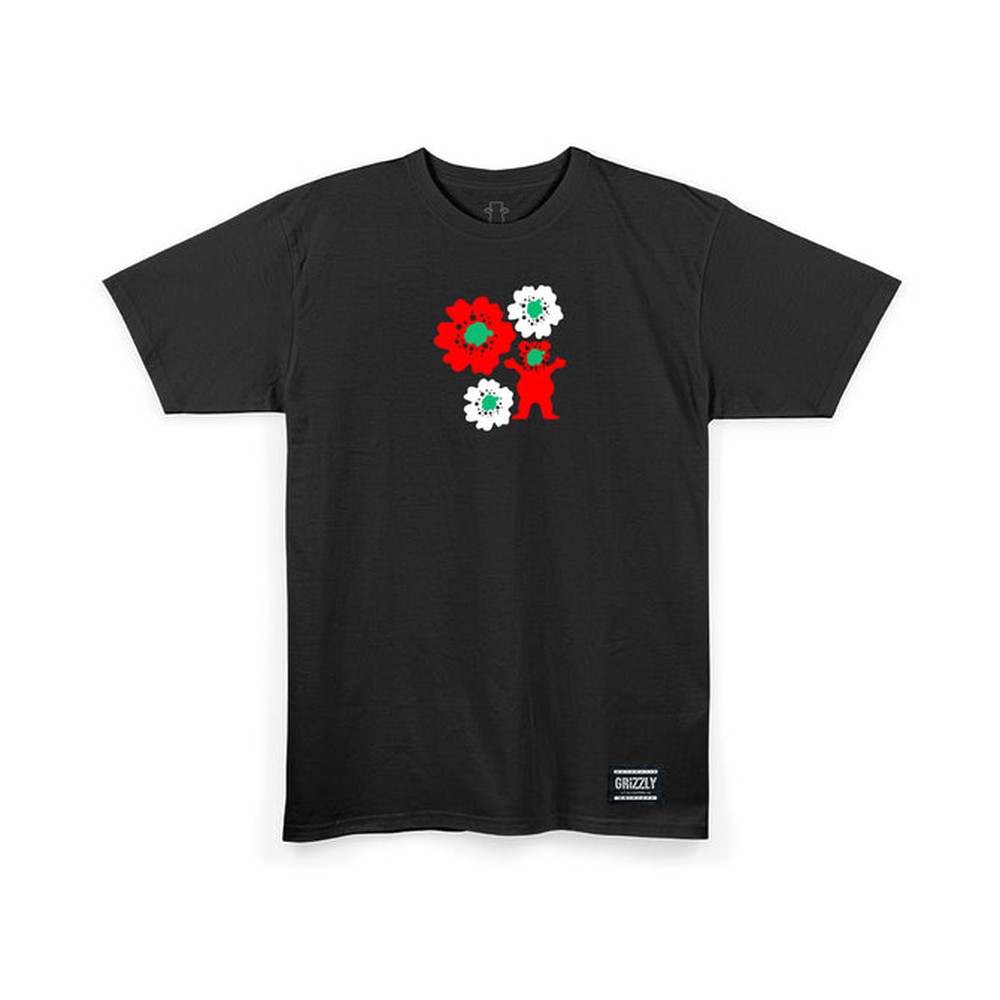 Camiseta Grizzly Smell The Flowers Preto