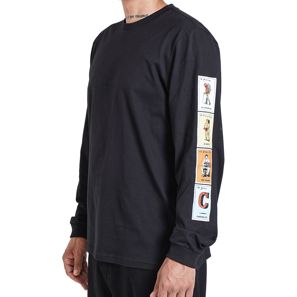 Camiseta Chocolate Manga Longa Loteria 30 Preto