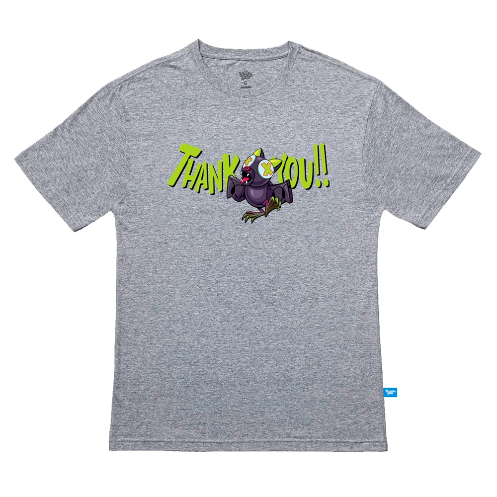 Camiseta Thank You Batshit Cuckoo Cinza Masculino
