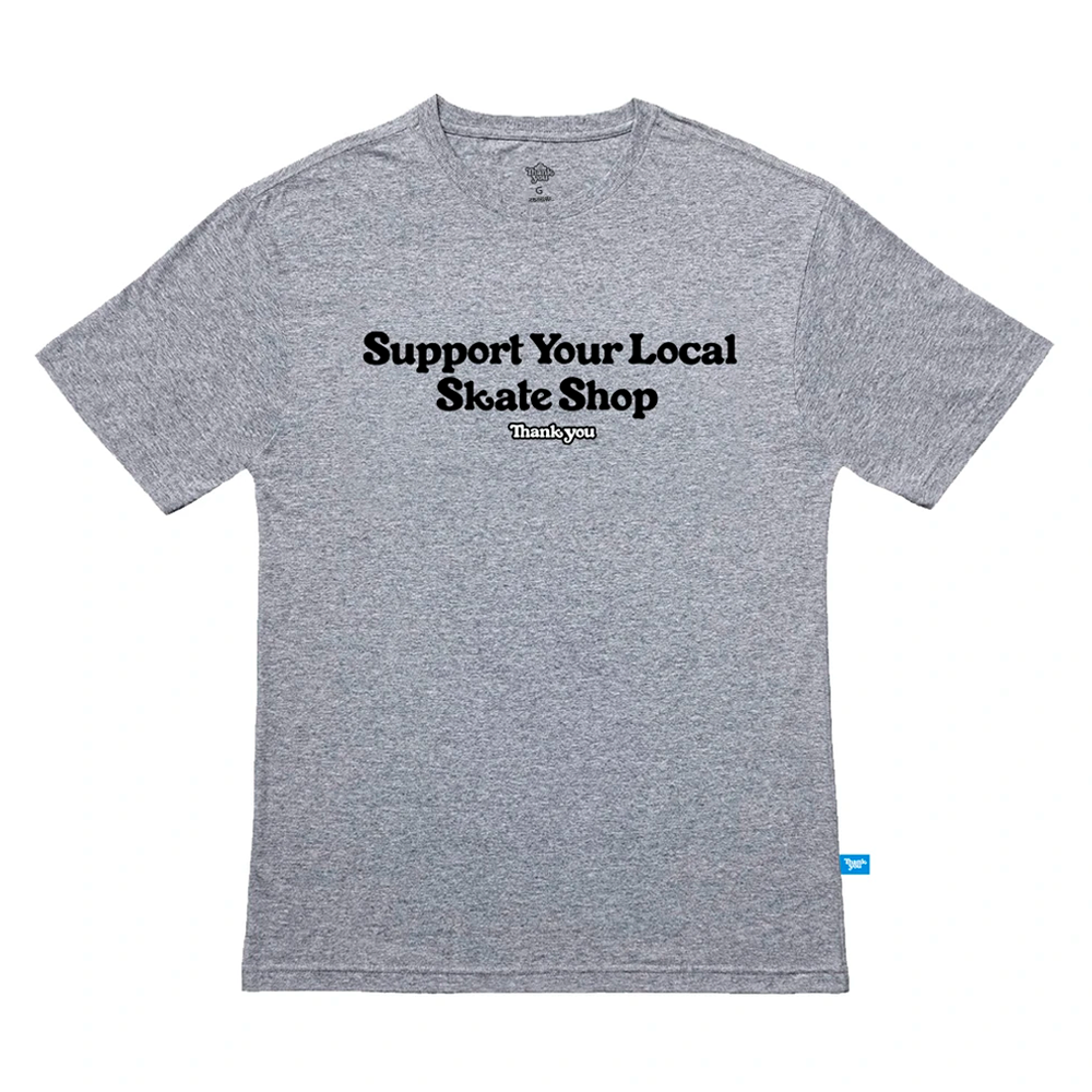Camiseta Thank You Logo Support Cinza