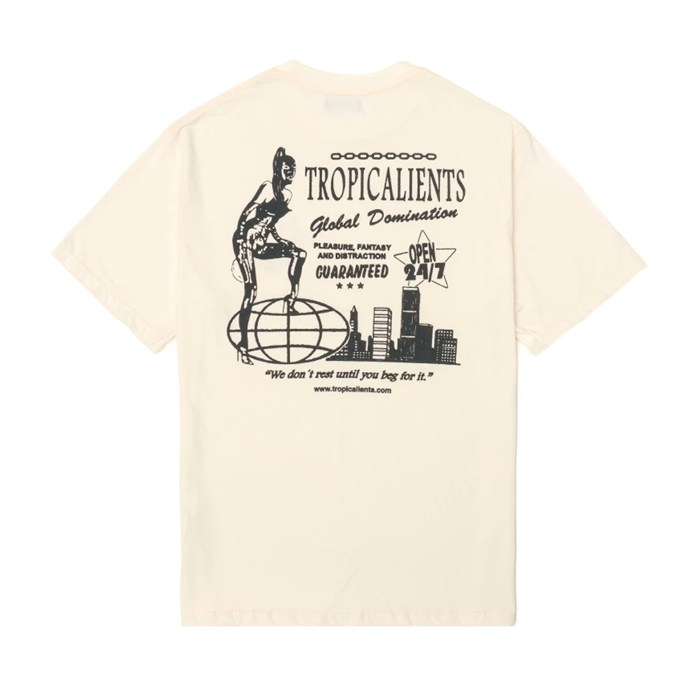 Camiseta Tropicalients Global Domination Off White