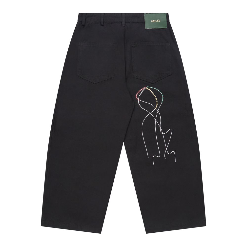 Calça Class Twill Wide Dotted Pipa Black