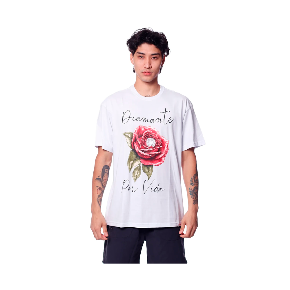 Camiseta Diamond Por Vida Branco