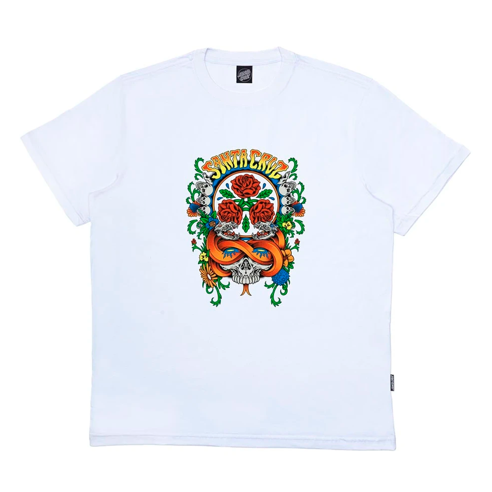 Camiseta Santa Cruz Dressen Rose Branco