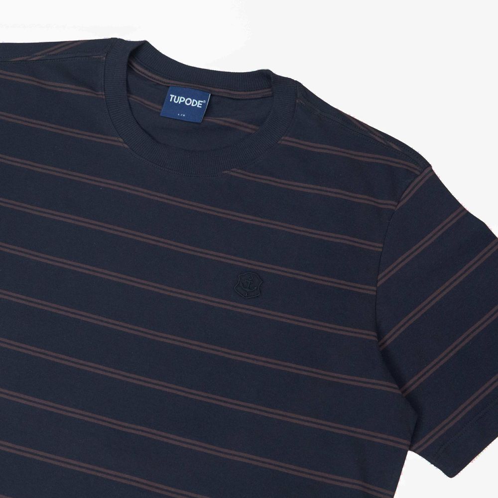 Camiseta Tupode Listrada Anc Preto Marrom