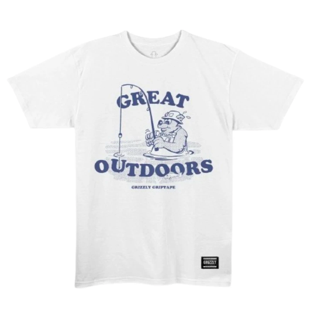 Camiseta Grizzly Catch Of The Day Branca Masculino