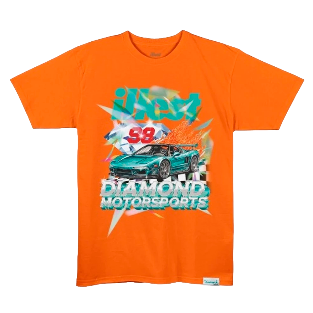 Camiseta Diamond X Illest Motorsports Laranja Masculino