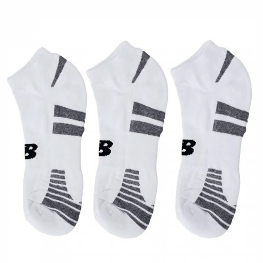 Meia New Balance Cano Invisivel 35 a 38 (Kit 3 pares) - Branca