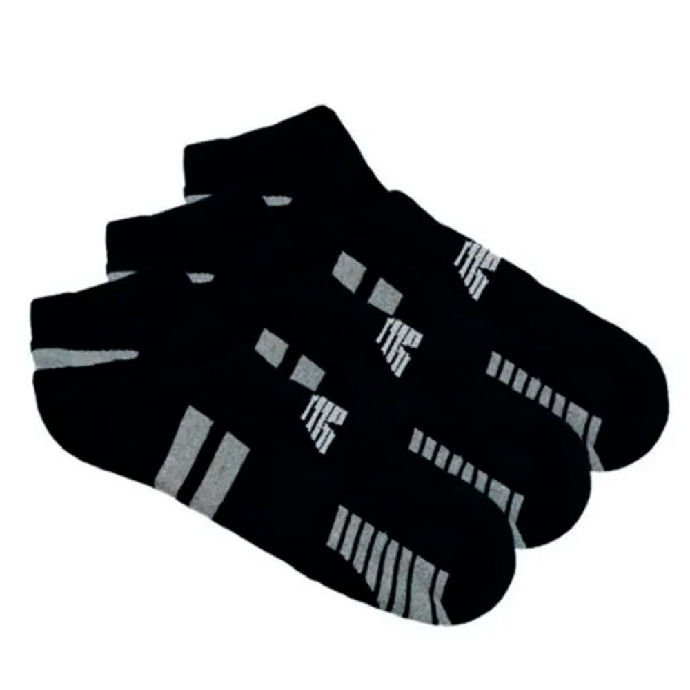 Meia New Balance Cano Invisivel 35 a 38 (Kit 3 pares) - Preta