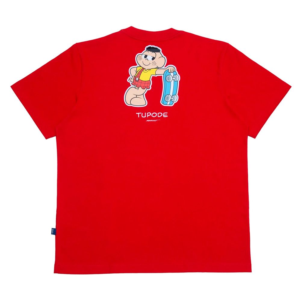 Camiseta Tupode Cascao Skateboo Vermelho
