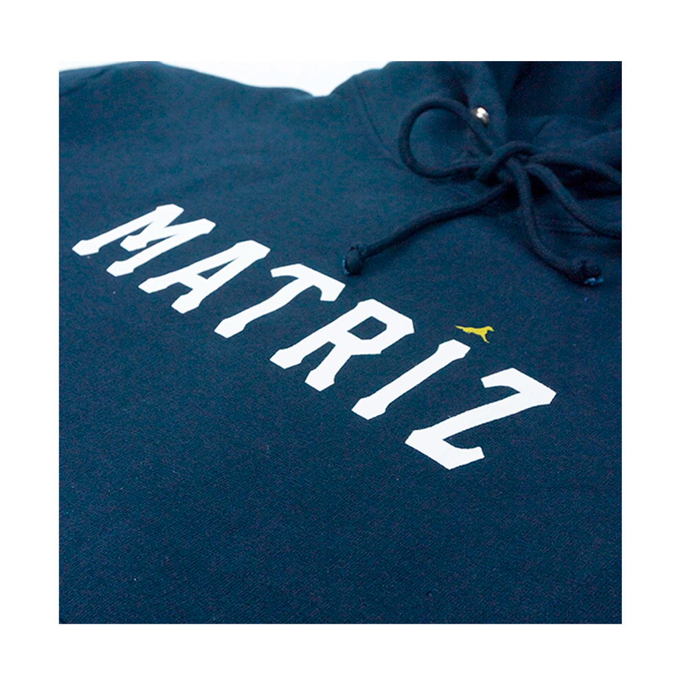 Moletom Matriz Canguru Script Azul Marinho