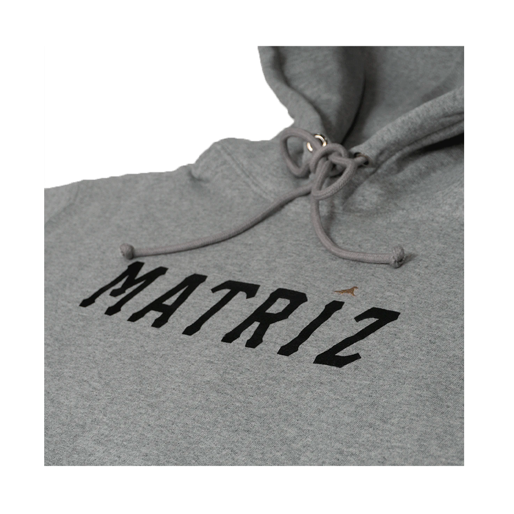 Moletom Matriz Canguru Script Cinza Mescla