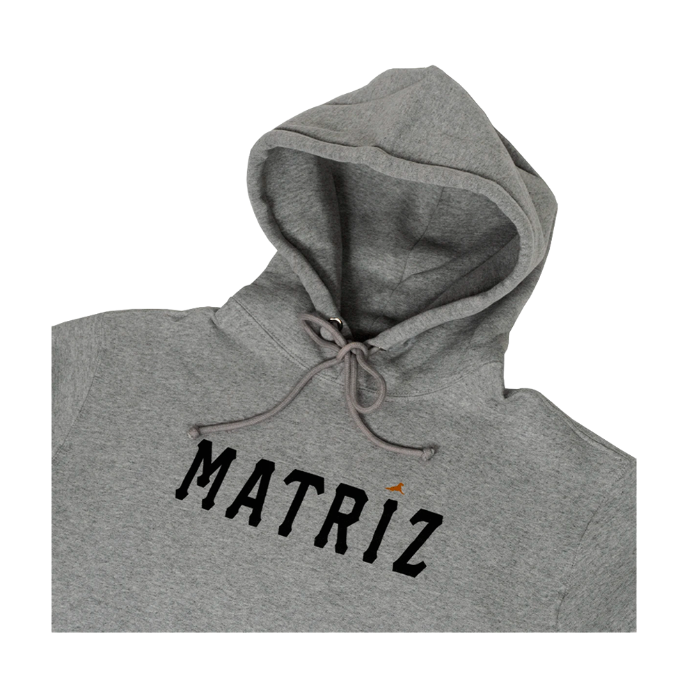 Moletom Matriz Canguru Script Cinza Mescla