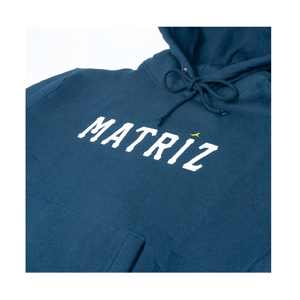 Moletom Matriz Canguru Script Azul Marinho