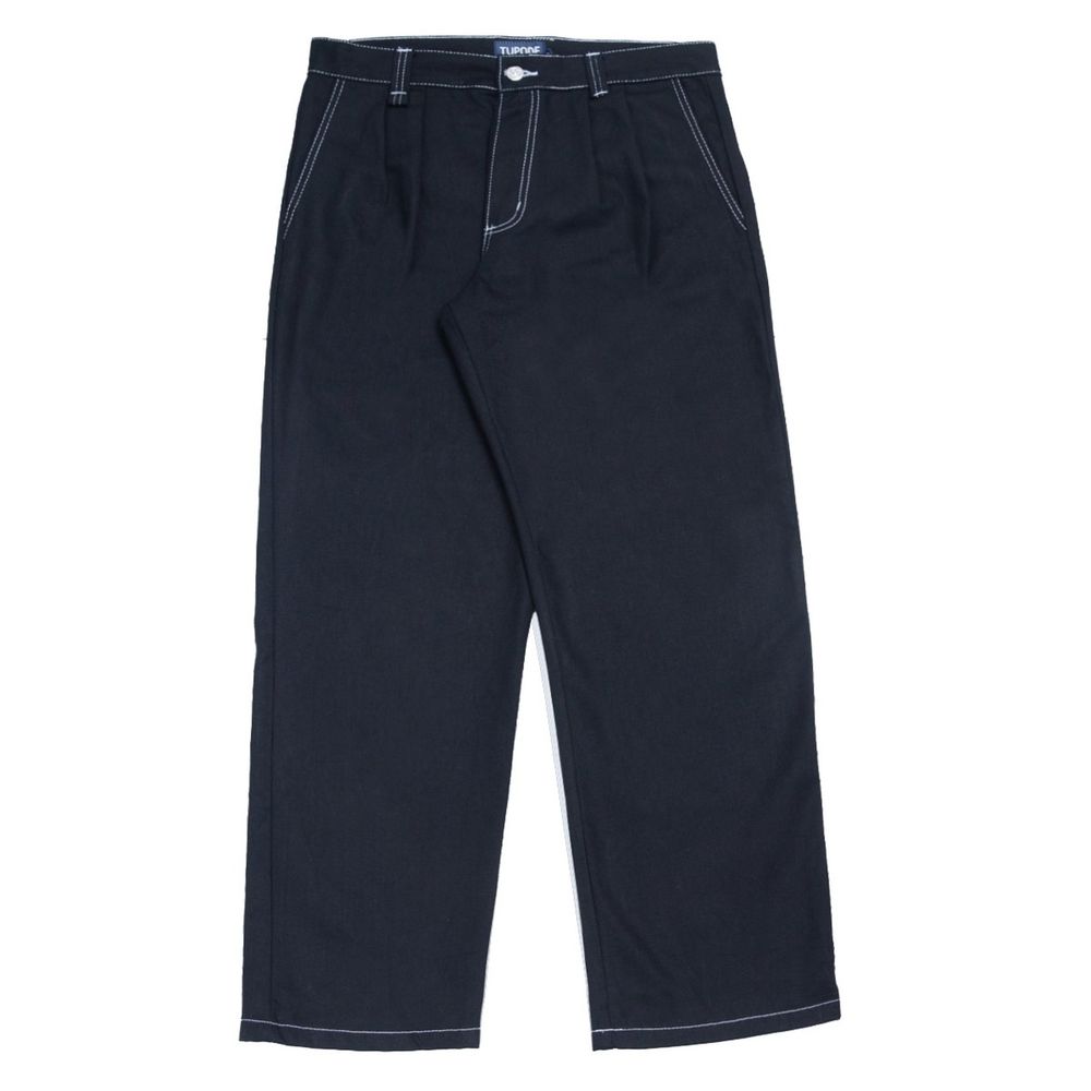 Calça Tupode Pedro Iti Chino Jeans Preto Contraste