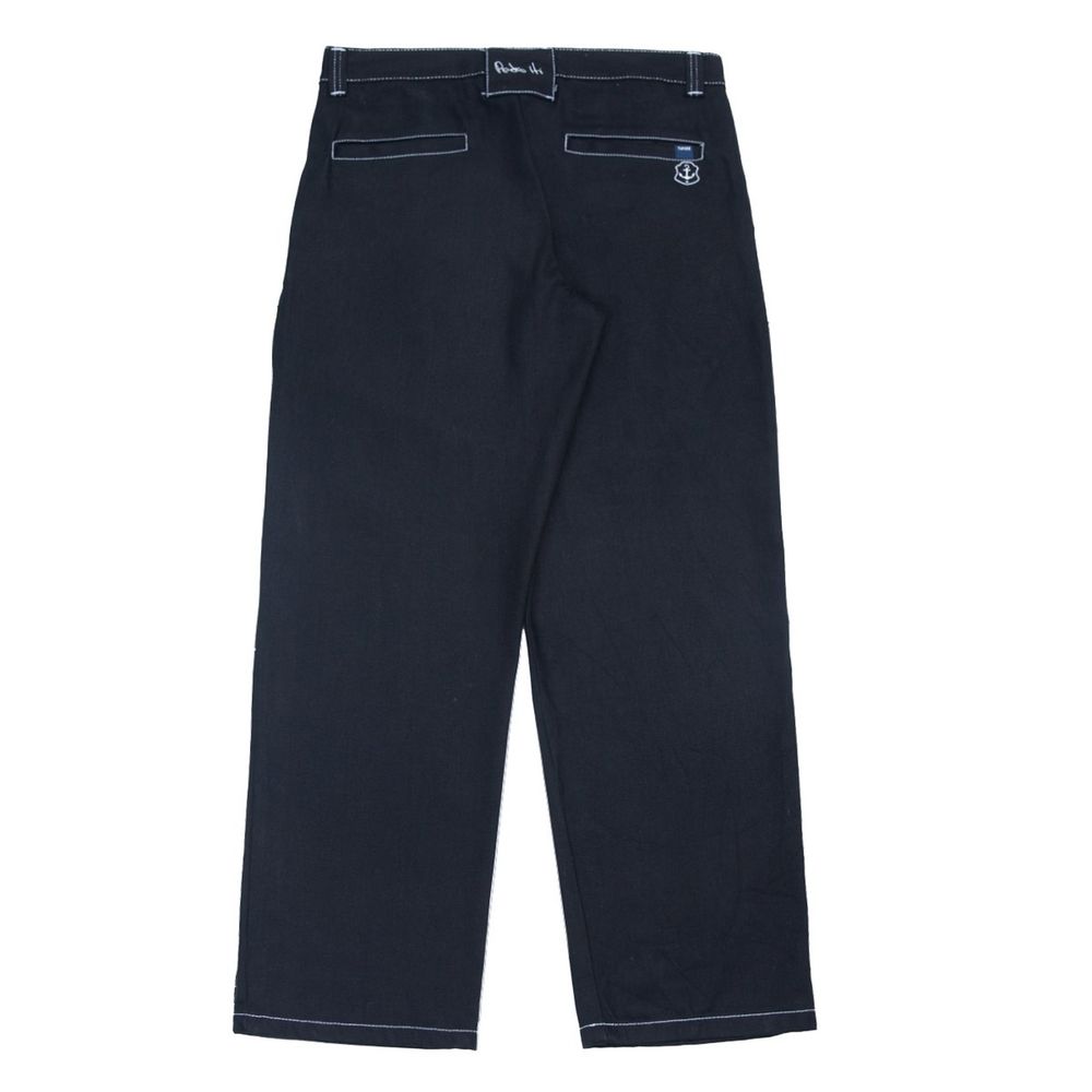 Calça Tupode Pedro Iti Chino Jeans Preto Contraste