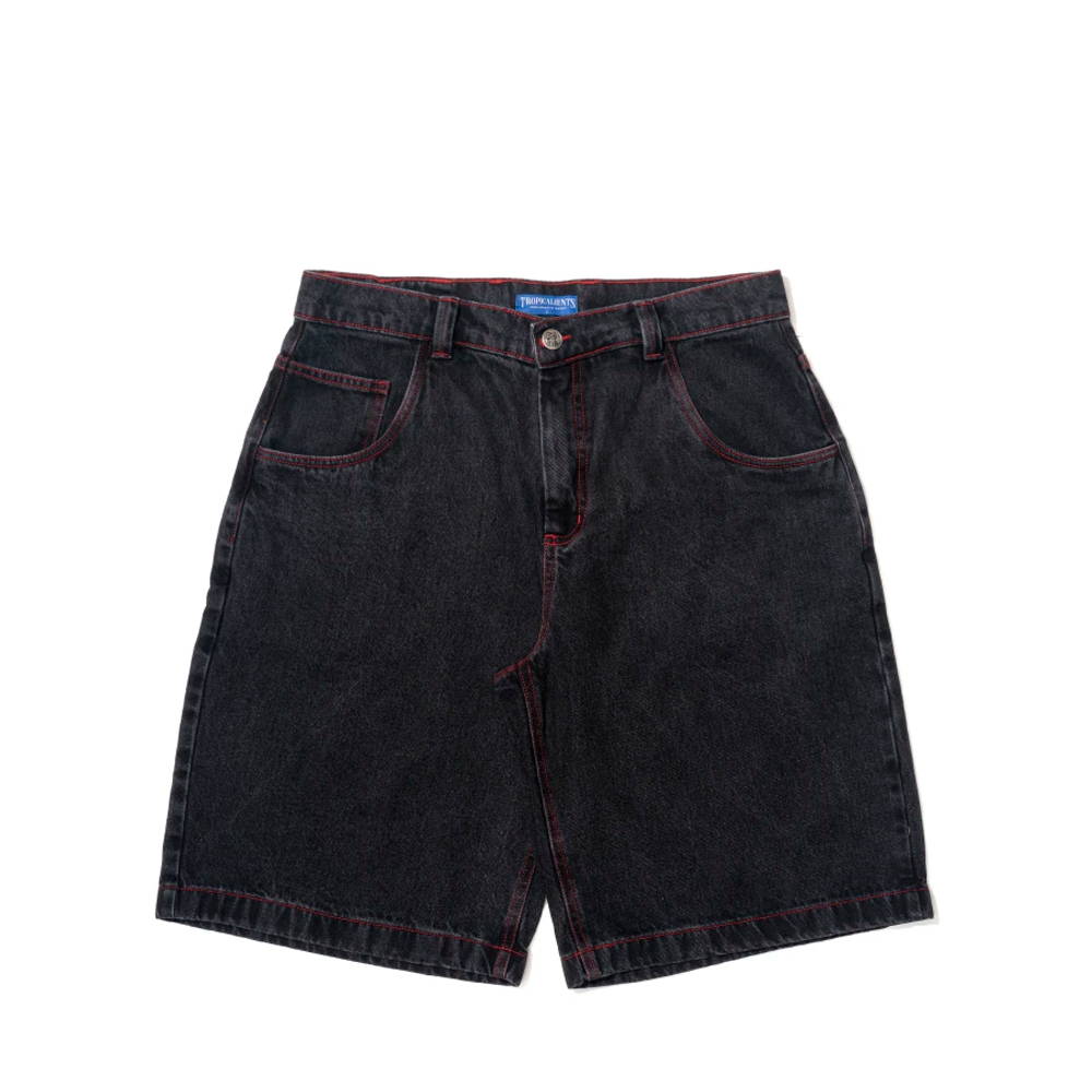 Bermuda Tropicalients Jeans Red Night Preto