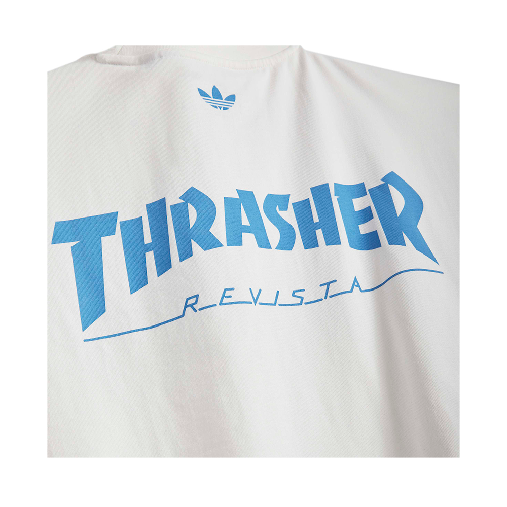 Camiseta Adidas Skateboarding Seleção Argentina  x Thrasher  Branca