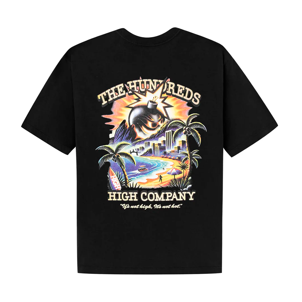 Camiseta High  x The Hundreds Adam Bomb Beach Preta