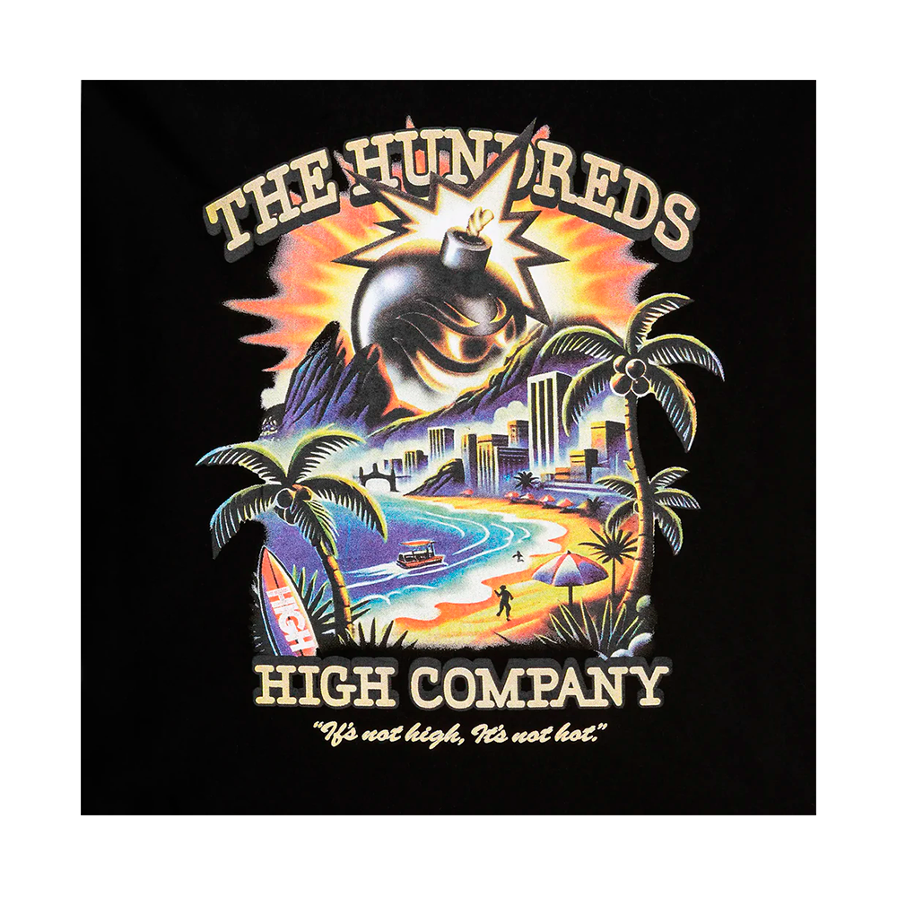 Camiseta High  x The Hundreds Adam Bomb Beach Preta