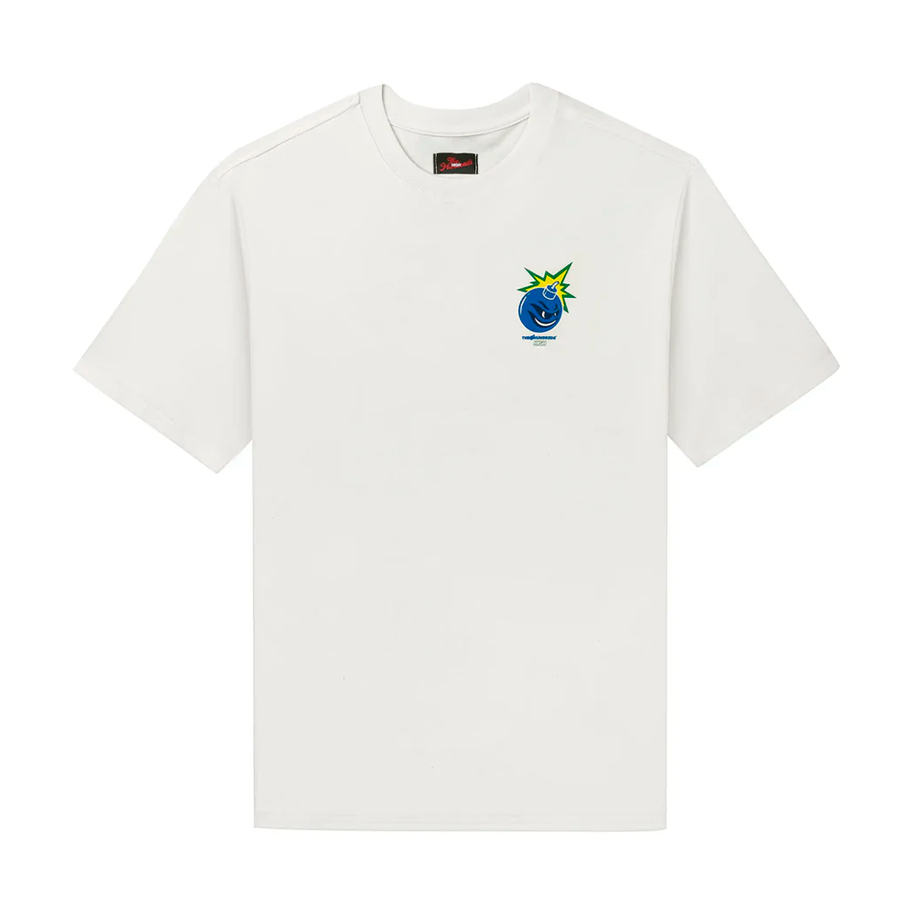 Camiseta High  x The Hundreds Adam Bomb Flames Branca