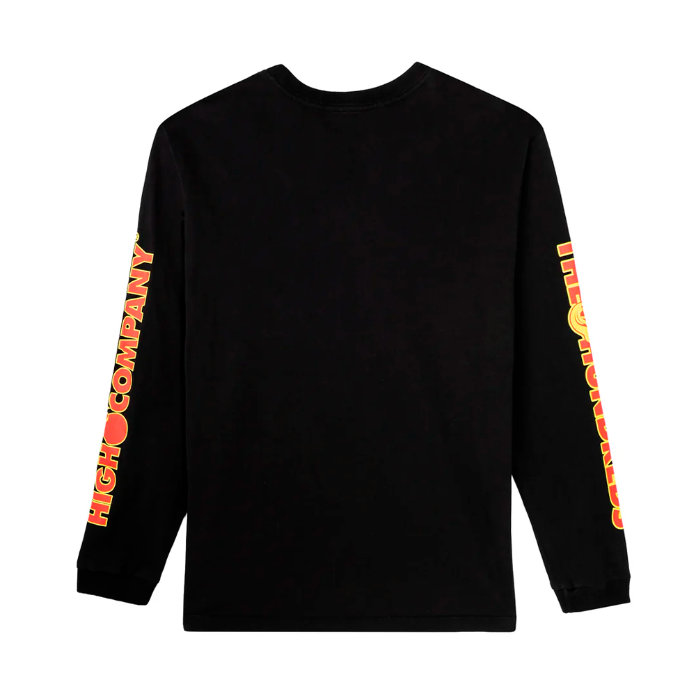 Camiseta High  x The Hundreds Manga Longa Adam Bomb Flames