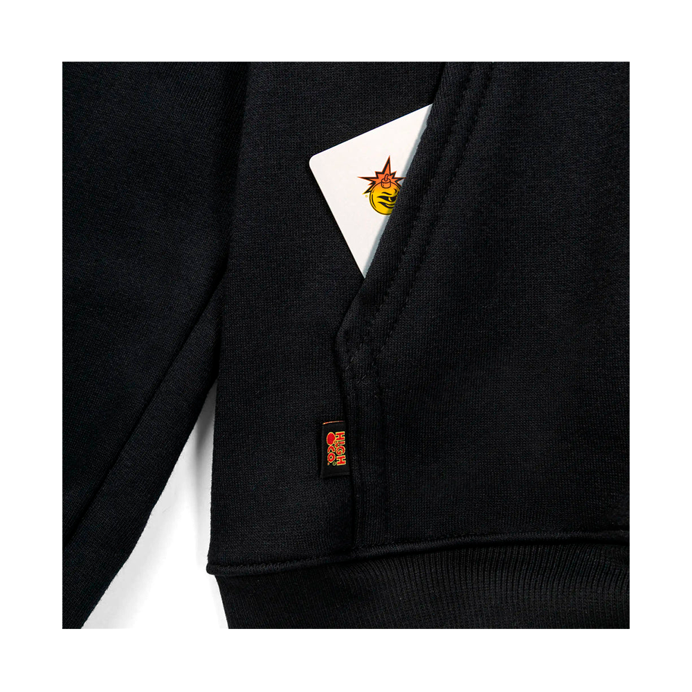 Moletom High x The Hundreds Flames Bar Logo Canguru Fechado
