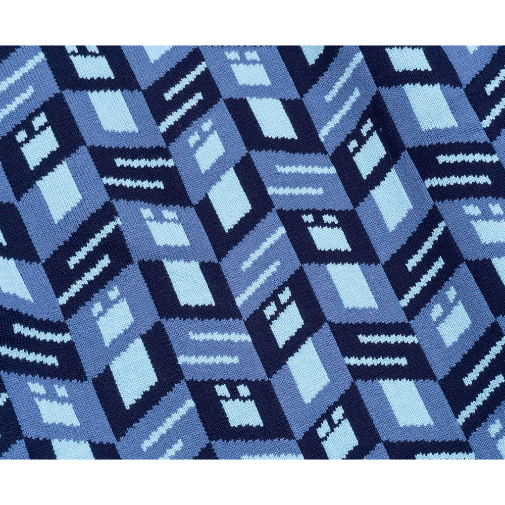 Suéter Ous Imperial Cubos Azul