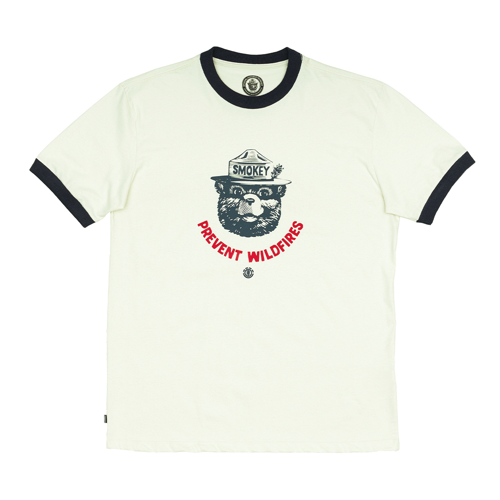 Camiseta Element  Sbxe Ringer Off White