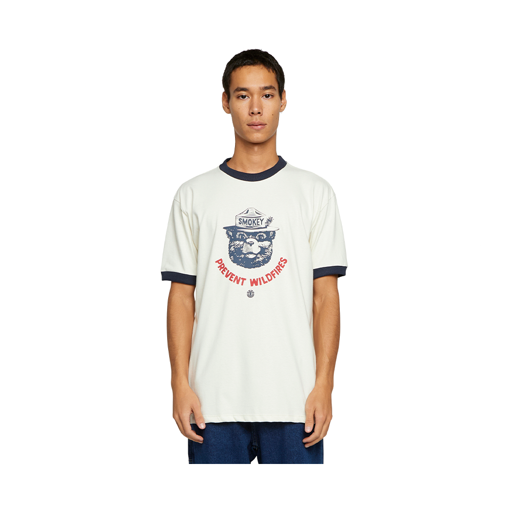 Camiseta Element  Sbxe Ringer Off White