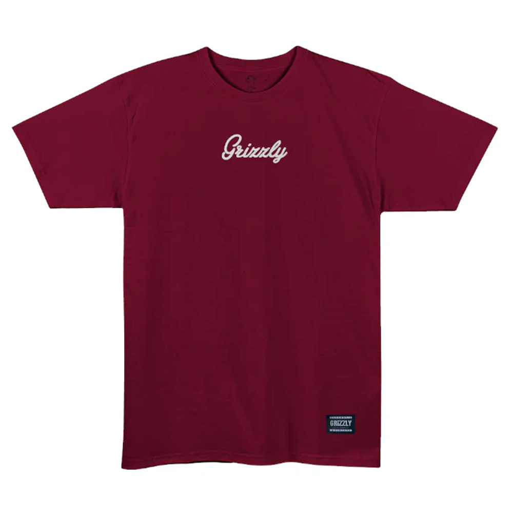 Camiseta Grizzly  Mini Script Vinho