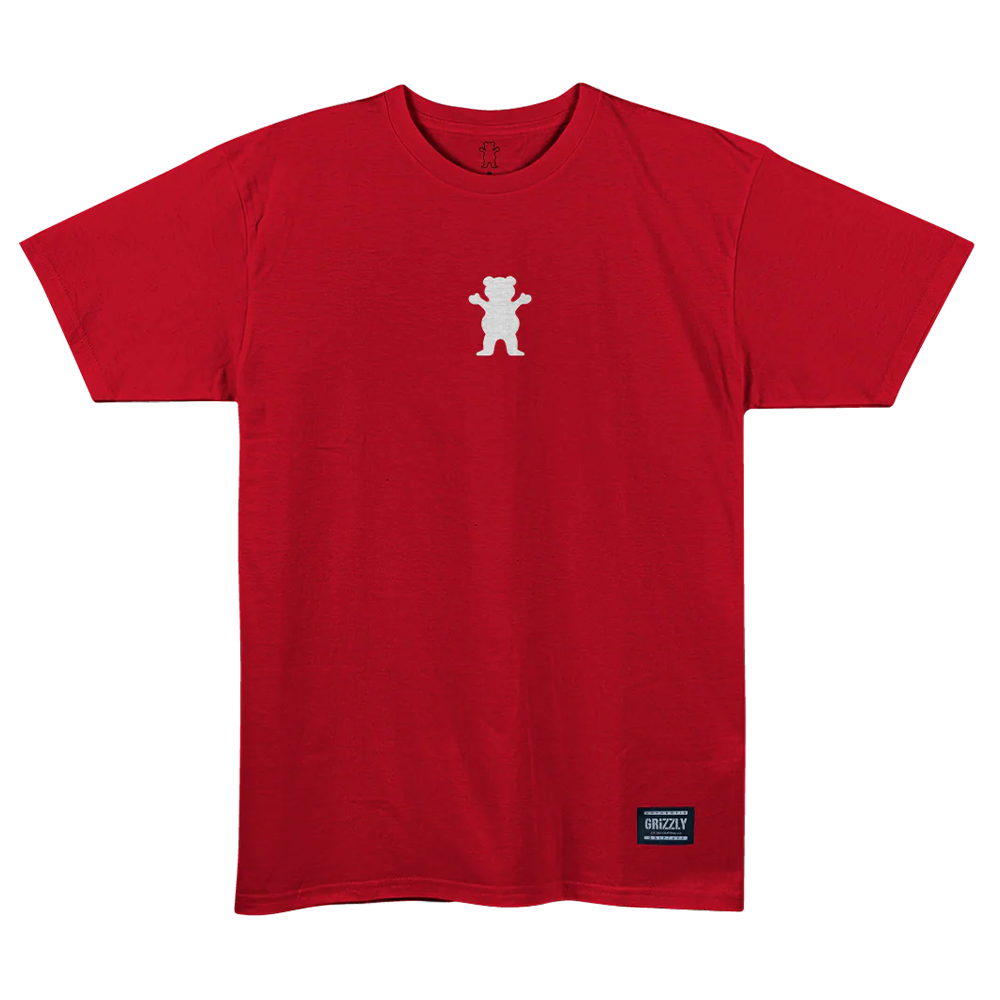 Camiseta Grizzly Back Script Logo Vermelho