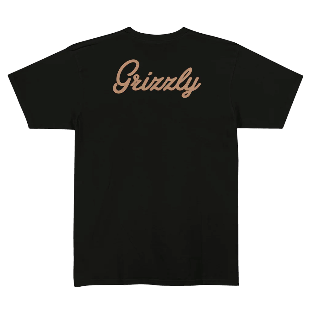 Camiseta Grizzly Back Script Logo Preto