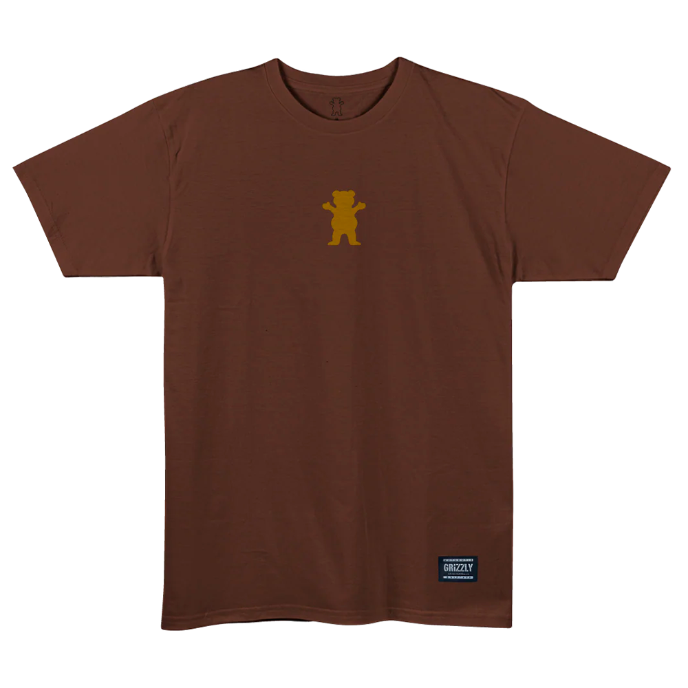 Camiseta Grizzly Back Script Logo Chocolate