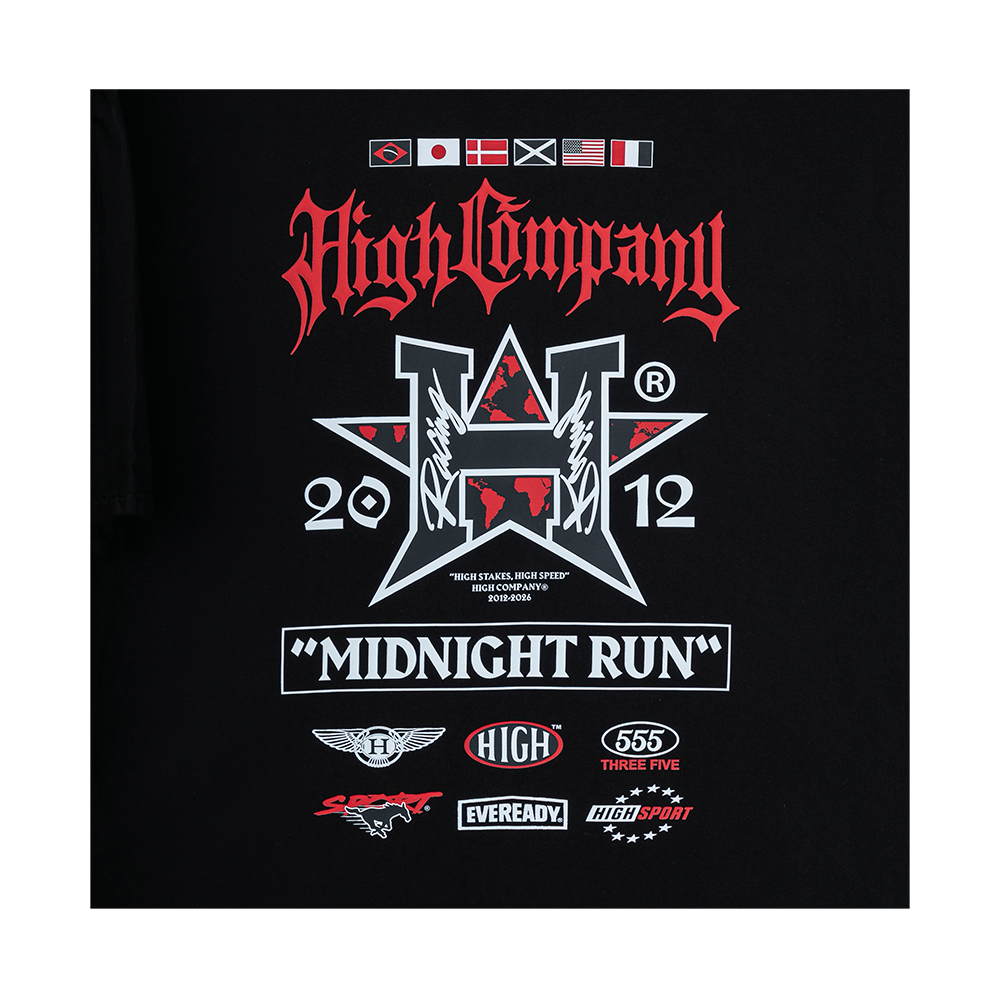 Camiseta High Midnight Run Preto