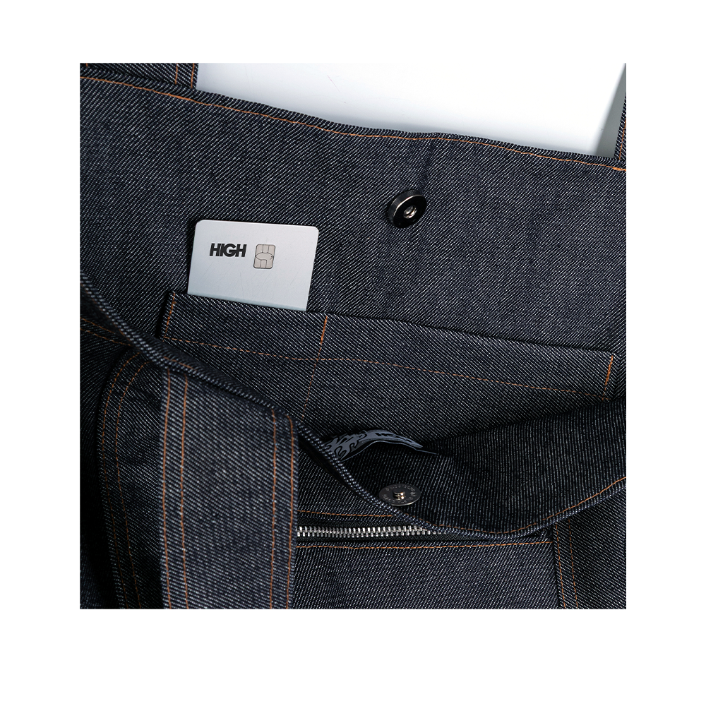 Bolsa High Tote Bag Raw Denim