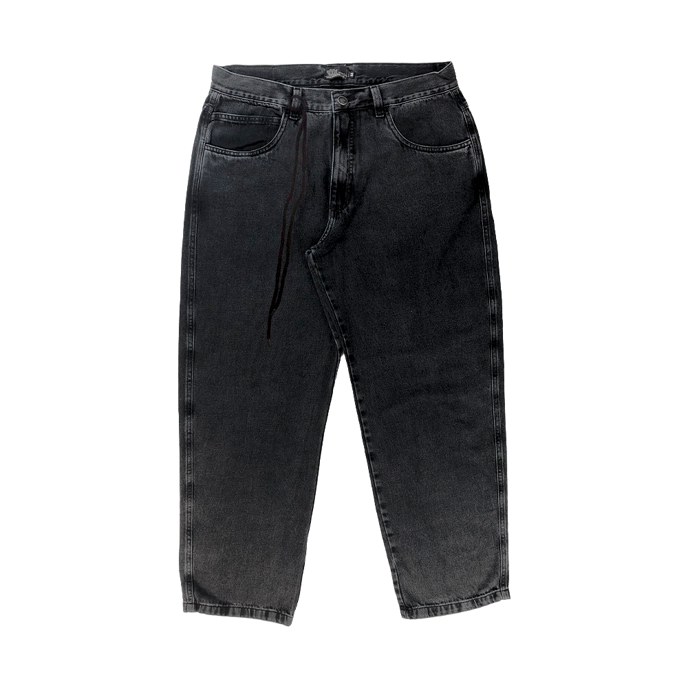 Calça Motha Foton Jeans Balloon Preto Marmorizado