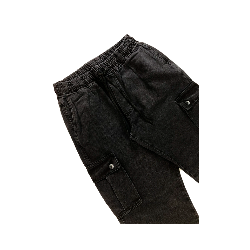 Calça Motha Foton Jeans Cargo Marmorizada Black