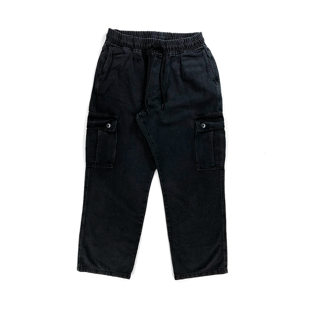Calça Motha Foton Jeans Cargo Marmorizada Black
