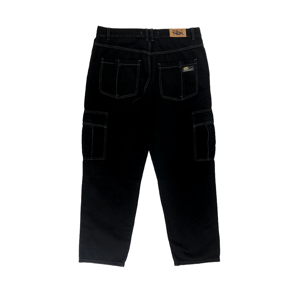Calça Motha Foton Jeans Cargo Preto
