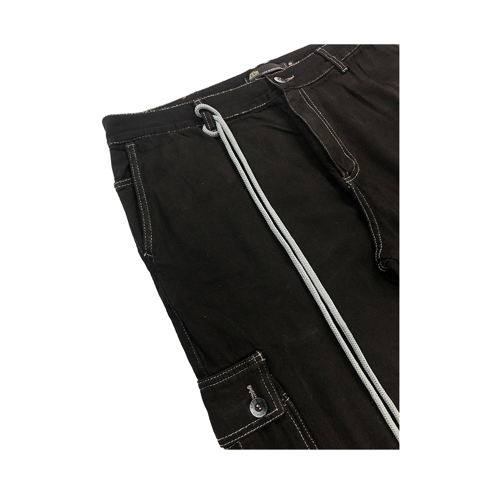 Calça Motha Foton Jeans Cargo Preto