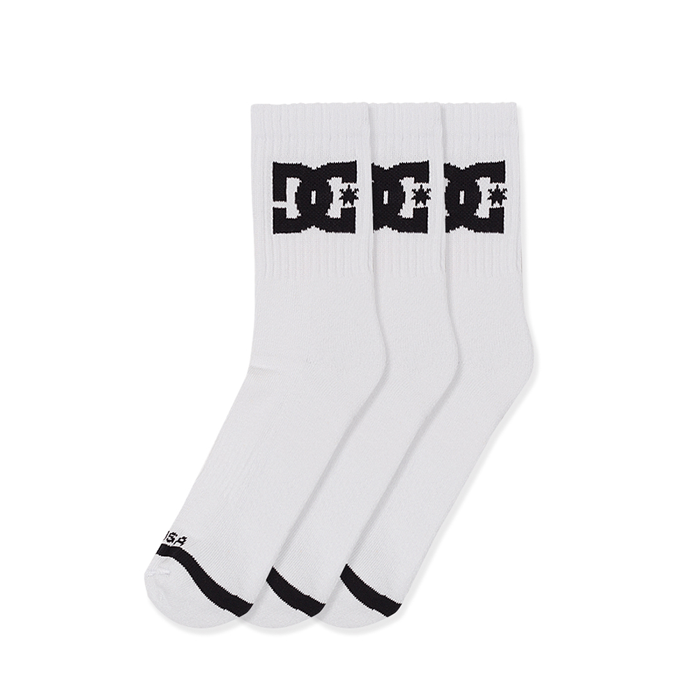 Meia DC Kit 3x1 Cano Medio Atoalhada 39 a 42 Branco