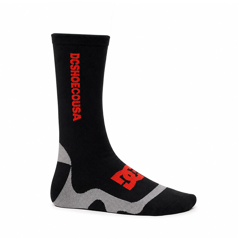 Meia DC Cano Longo Perfomance 39 a 42 Preto/Laranja