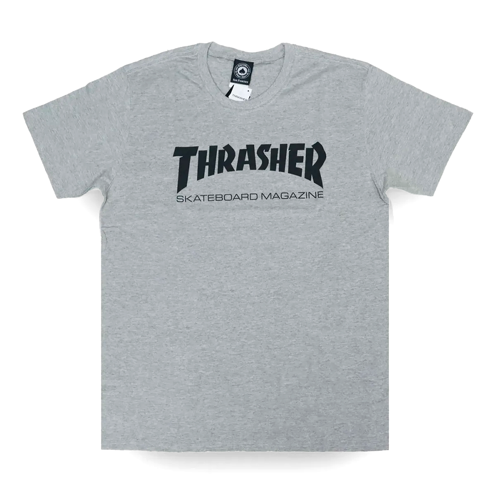 Camiseta Thrasher Juvenil Skate Mag Cinza